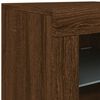 vidaXL Sideboard with LED Lights Brown Oak 181.5x37x67 cm