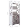 vidaXL Bathroom Cabinet White and Brown 46x24x116 cm Paulownia Wood