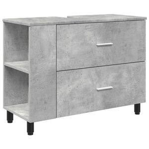 vidaXL Bathroom Vanity Unit Concrete Grey 80 x 35 x 60 cm