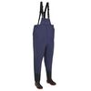 vidaXL Chest Waders with Boots PVC Coated Polyester Size 42 Blue