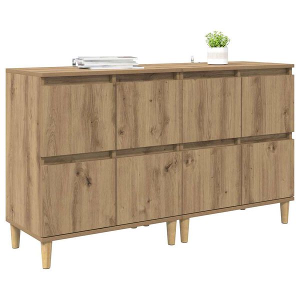 vidaXL Sideboards 2 pcs Artisan Oak 60 x 35 x 70 cm Engineered Wood