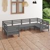 vidaXL 6 Piece Garden Lounge Set Grey Solid Wood Pine