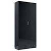 vidaXL Storage Cabinet High Gloss Black 80x35.5x180 cm Engineered Wood