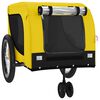 vidaXL Pet Bike Trailer Yellow and Black Oxford Fabric and Iron