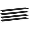 vidaXL Bookshelf Boards 4 pcs Black 100x20x1.5 cm Engineered Wood