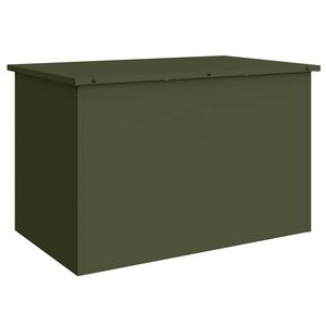 vidaXL Garden Storage Cushion Box Galvanised Steel 80 x 50.5 x 50 cm