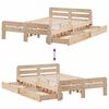 vidaXL Bed frame without Mattress 120x190 cm Small Double Solid Wood Pine