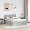 vidaXL Bed Frame Concrete Grey 150 x 200 cm Engineered Wood