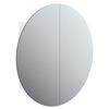 vidaXL Bathroom Cabinet with Round Mirror&LED White 54x54x17.5 cm