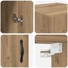 vidaXL Wall Mounted Cabinet Artisan Oak 69.5 x 34 x 90 cm