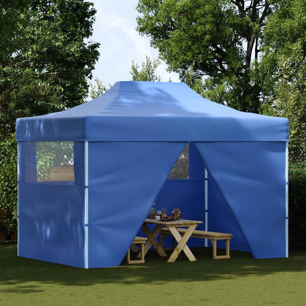vidaXL Party Tent Folding Blue 280 x410 x 315 cm Oxford Fabric