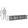 vidaXL Gabion Raised Bed 2 pcs Silver 300 x 50 x 60 cm
