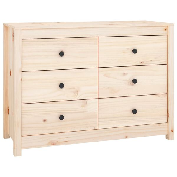 vidaXL Side Cabinet 100x40x72 cm Solid Wood Pine