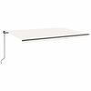 vidaXL Manual Retractable Awning 500x350 cm Cream