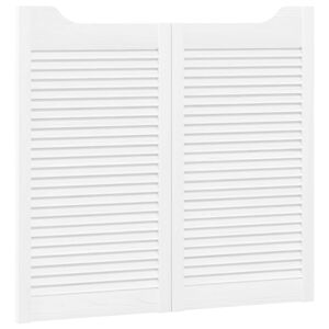 vidaXL Swing Doors 2 pcs 90 x 40 cm Solid Pine Wood White