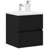 vidaXL Bathroom Sink Cabinet Black Oak 41x38.5x45 cm Engineered Wood