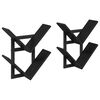vidaXL Wall Floating Shelf 2 pcs Black Oak 43 x 15 x 47 cm