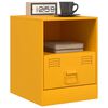 vidaXL Bedside Cabinet Mustard Yellow 34.5x39x44 cm Steel