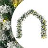 vidaXL Christmas Garland Green and White 270 cm PVC 50 LEDs