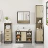 vidaXL 3 Piece Bathroom Furniture Set Sonoma Oak Engineered Wood