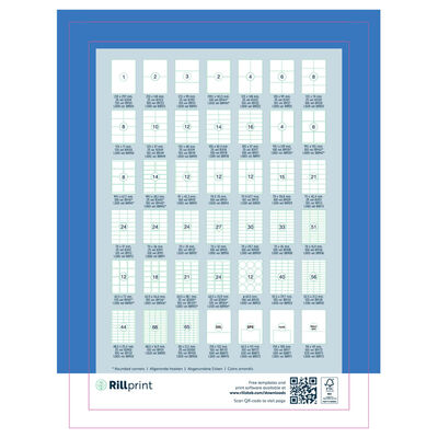 rillprint Self-adhesive Sticker Labels 105x48 mm 1000 Sheets White