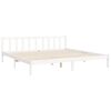 vidaXL Bed Frame without Mattress White 200x200 cm Solid Wood Pine