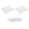 vidaXL Duvet with Pillow 3 pcs White Microfibre