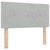vidaXL Headboard with Headboard Light Grey 90 cm Faux Leather