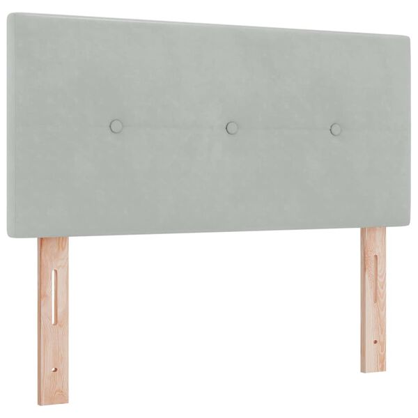 vidaXL Headboard with Headboard Light Grey 90 cm Faux Leather