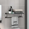 vidaXL Towel Rack Black 61 x 23 x 17 cm Stainless steel
