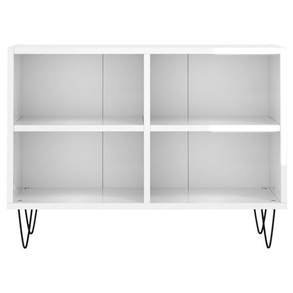 vidaXL TV Cabinet High Gloss White 69.5x30x50 cm Engineered Wood