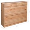 vidaXL Shoe Cabinet with 2 Flaps 113x35x89 cm Solid Pine Wood