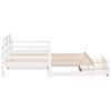 vidaXL Daybed with Trundle and Drawers without Mattress White 90x200 cm