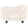 vidaXL Dog Sofa Cream 69x49x40 cm Plush