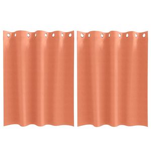 vidaXL Blackout Curtains with Rings 2 pcs Terracotta 140 x 140 cm
