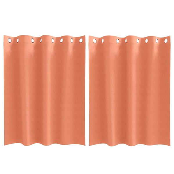 vidaXL Blackout Curtains with Rings 2 pcs Terracotta 140 x 140 cm