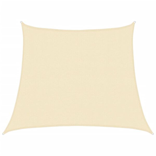 vidaXL Sunshade Sail 160 g/m² Cream 3/4x3 m HDPE