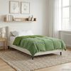 vidaXL Full Year Duvet Quilted Green 140 x 220 cm Microfiber