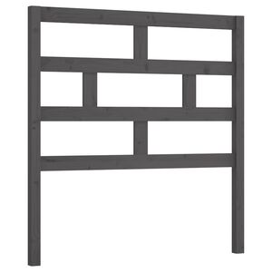 vidaXL Bed Headboard | Grey | Solid pine wood | 81 cm x 100 cm x 4 cm | Durable