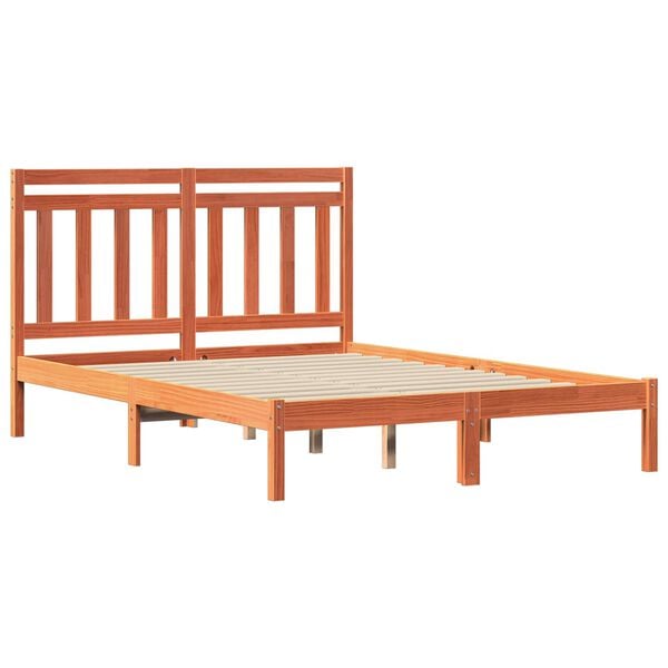 vidaXL Bed Frame 2 pcs Wax Brown 150 x 200 cm Solid Pine Wood