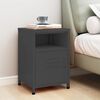 vidaXL Nightstand Anthracite 35x35x51 cm Steel
