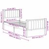vidaXL Bed frame Brown and light grey 80 x 200 cm Solid pine wood