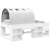 vidaXL Bed with Tunnel 4 pcs White Engineered Wood
