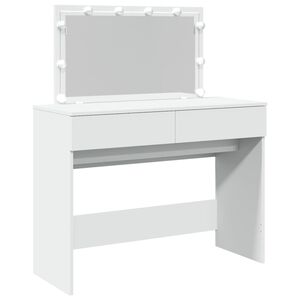 vidaXL Dressing Table with LED White 100x40x120 cm