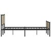 vidaXL Metal Bed Frame without Mattress Sonoma Oak 160x200 cm