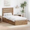 vidaXL Bed Frame with Drawer with Headboard Manual Engineered Wood