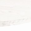 vidaXL Table Top White 110x55x2.5 cm Solid Wood Pine Oval