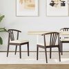 vidaXL Dining Chair 2 pcs Light Brown and Light Solid Rubberwood