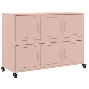 vidaXL Sideboard Pink 100.5x39x72 cm Steel