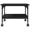 vidaXL Printer Stand 2-Tier Black 50x40x38 cm Engineered Wood